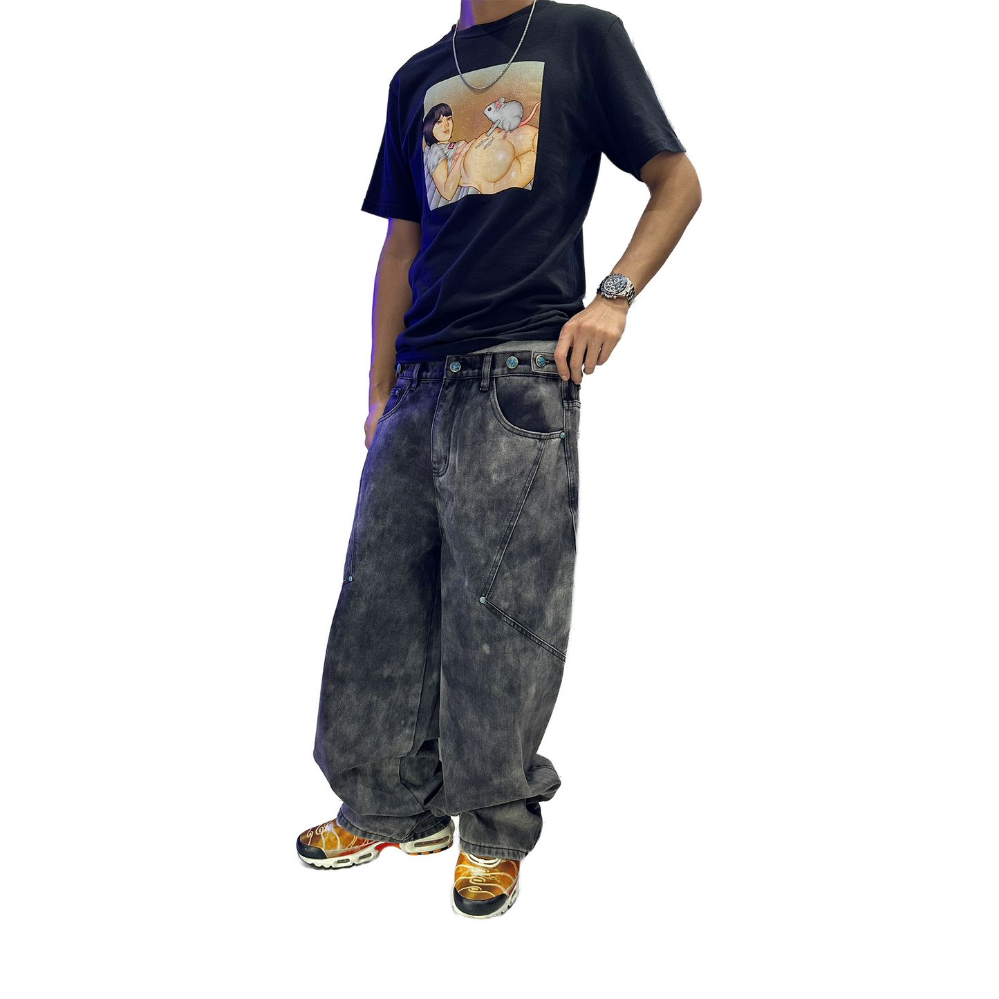 RAW/21 Gem Baggy Jeans Washed Black (FW25)