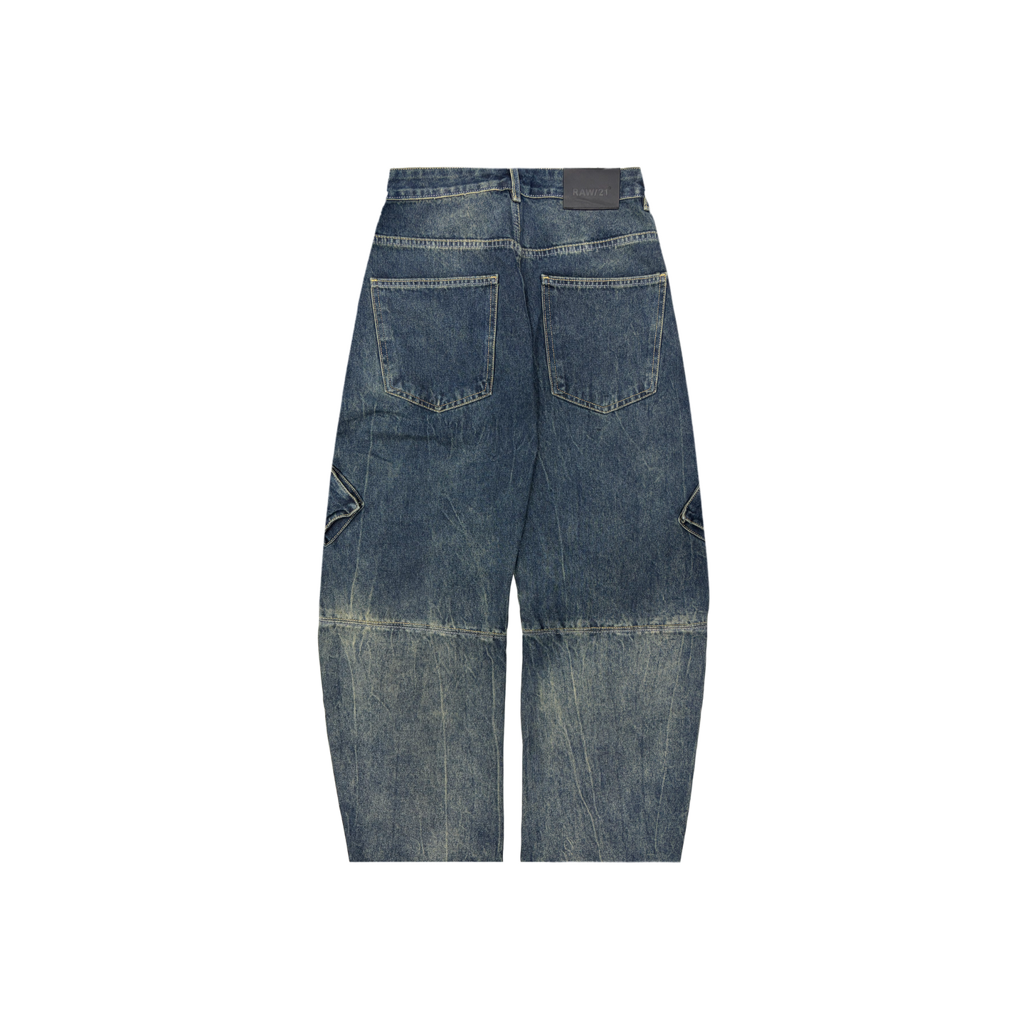 RAW/21 Modular Washed Baggy Denim Jeans Blue (SS26)