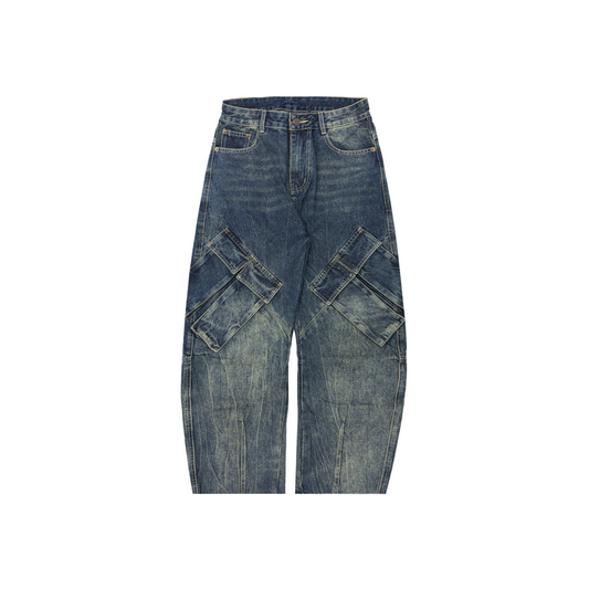 RAW/21 Modular Washed Baggy Denim Jeans Blue (SS26)
