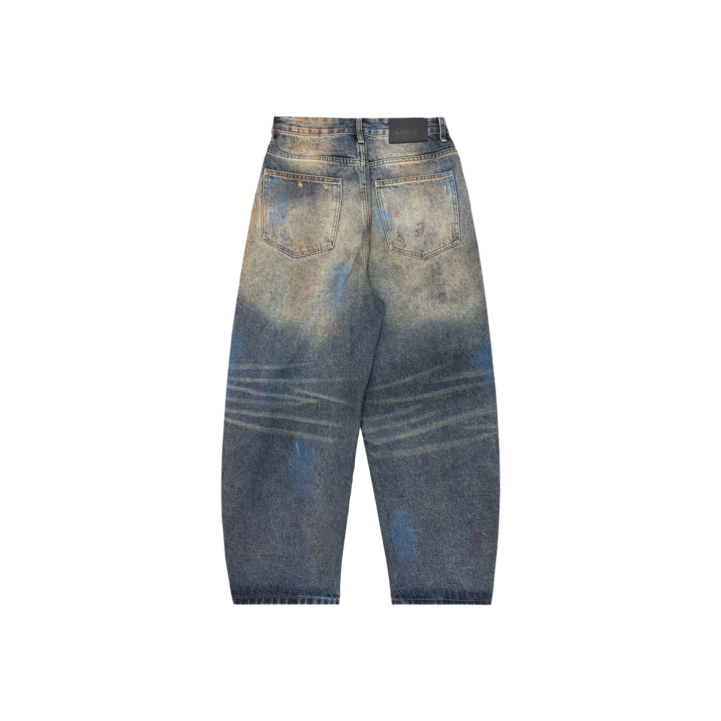 RAW/21 Scarred Arc Baggy Denim Jeans Blue (SS26)