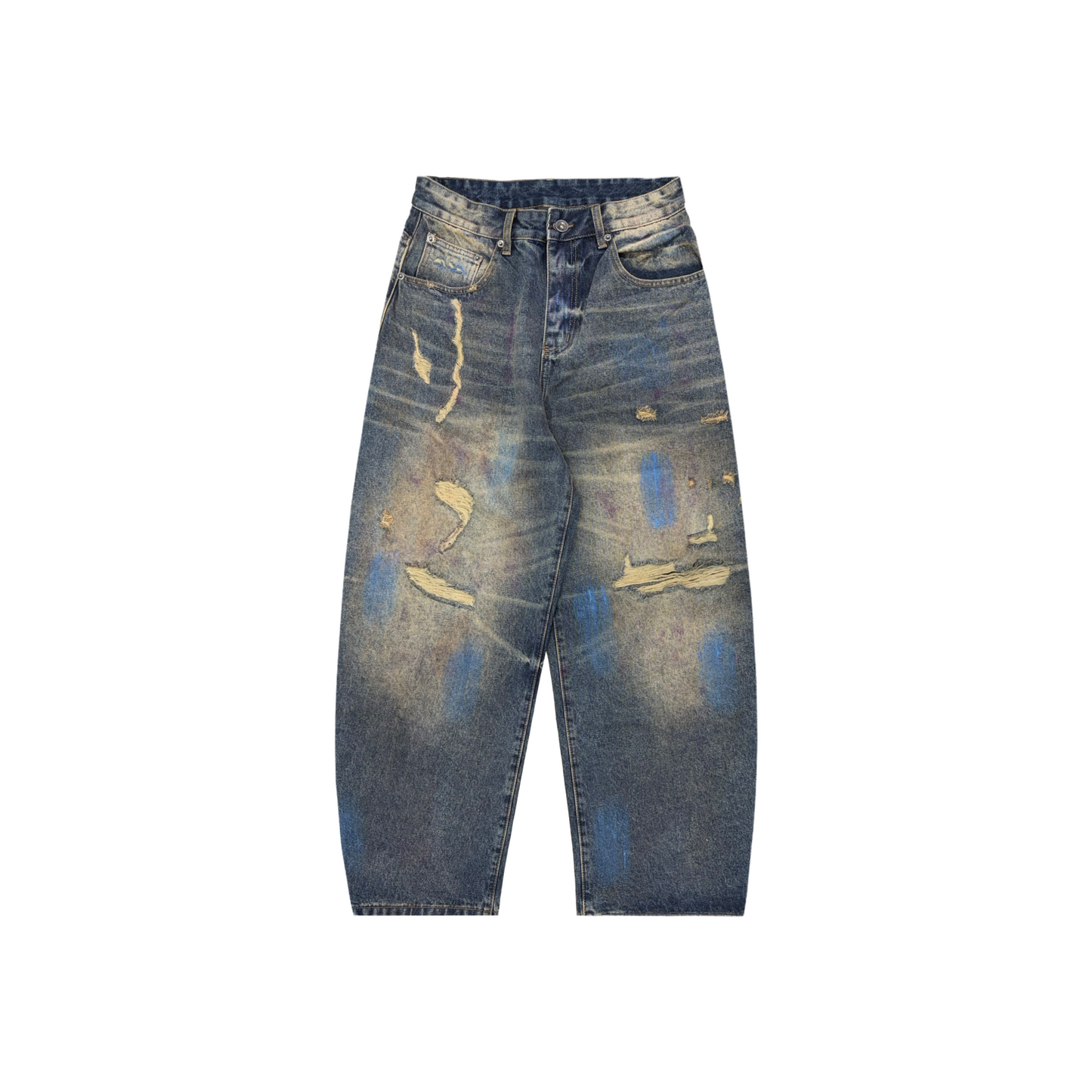 RAW/21 Scarred Arc Baggy Denim Jeans Blue (SS26)