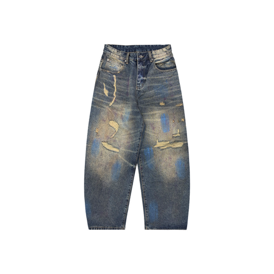 RAW/21 Scarred Arc Baggy Denim Jeans Blue (SS26)