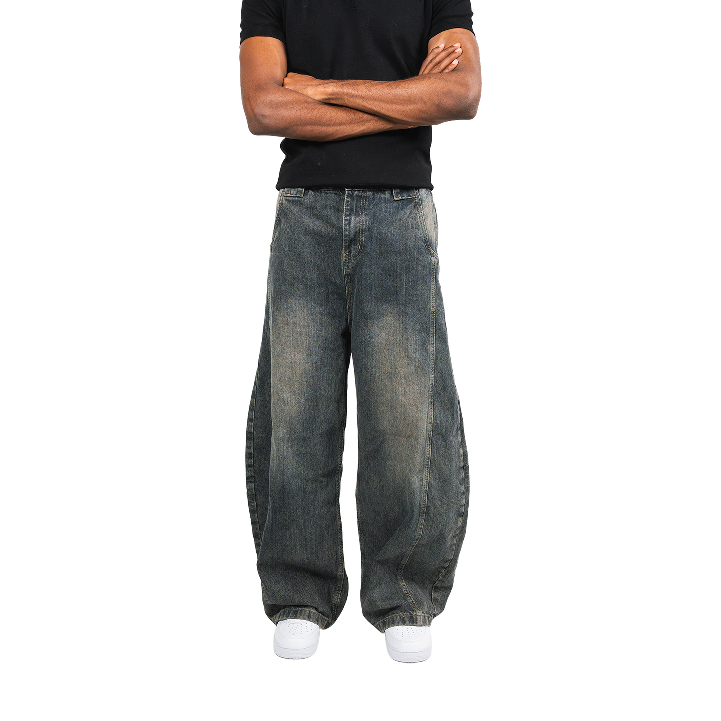 RAW/21 Sculpted Wide Baggy Denim Jeans Grey (SS26)