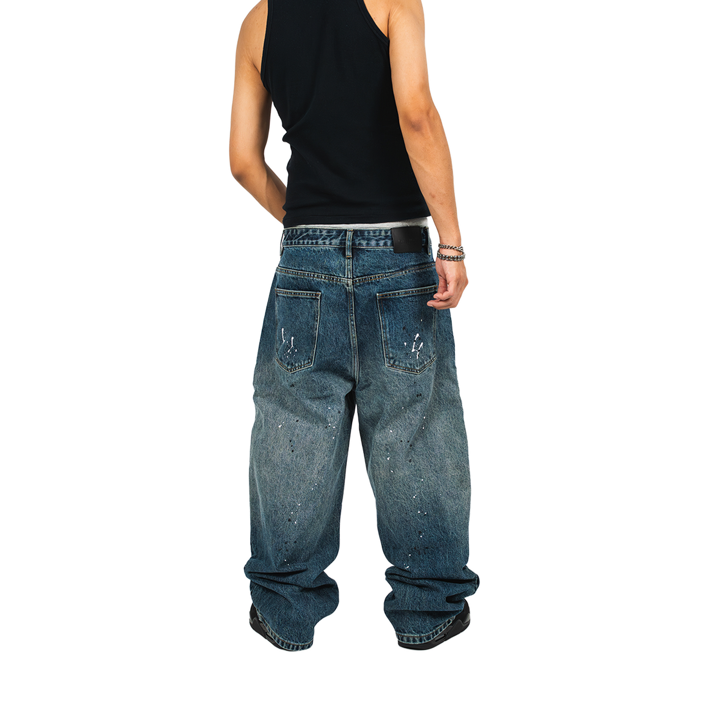 RAW/21 Spatter Baggy Denim Jeans Blue (FW25)