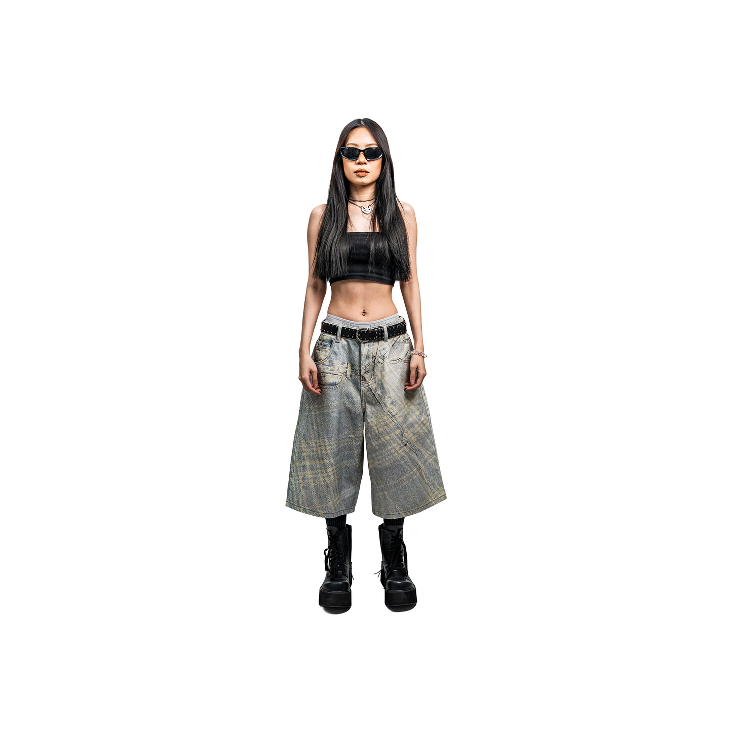 RAW/21 Split Print Denim Jorts Washed Grey (SS26)