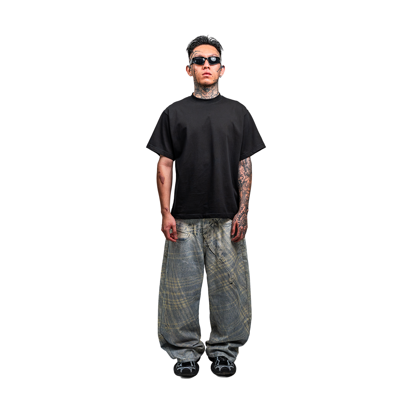 RAW/21 Split Print Denim Pants Washed Grey (SS26)