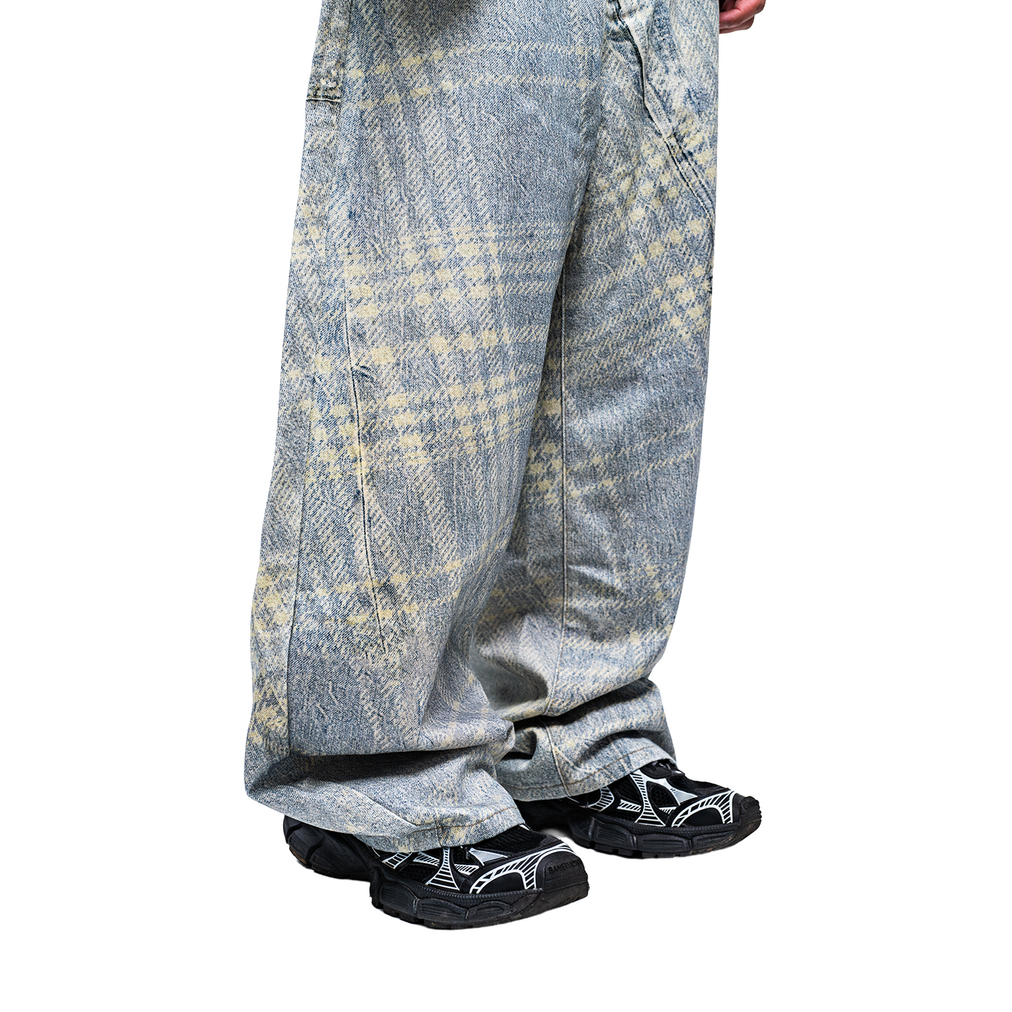 RAW/21 Split Print Denim Pants Washed Grey (SS26)
