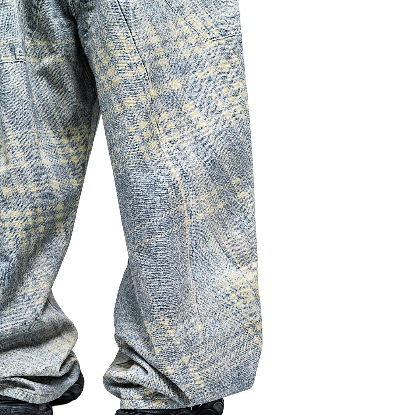 RAW/21 Split Print Denim Pants Washed Grey (SS26)