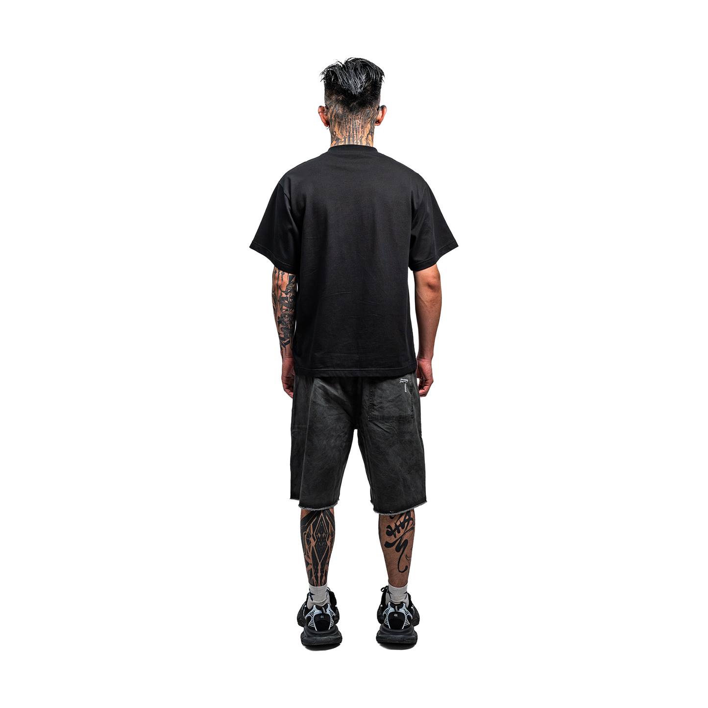 RAW/21 Washed Double Knee Denim Jorts Washed Black (SS26)