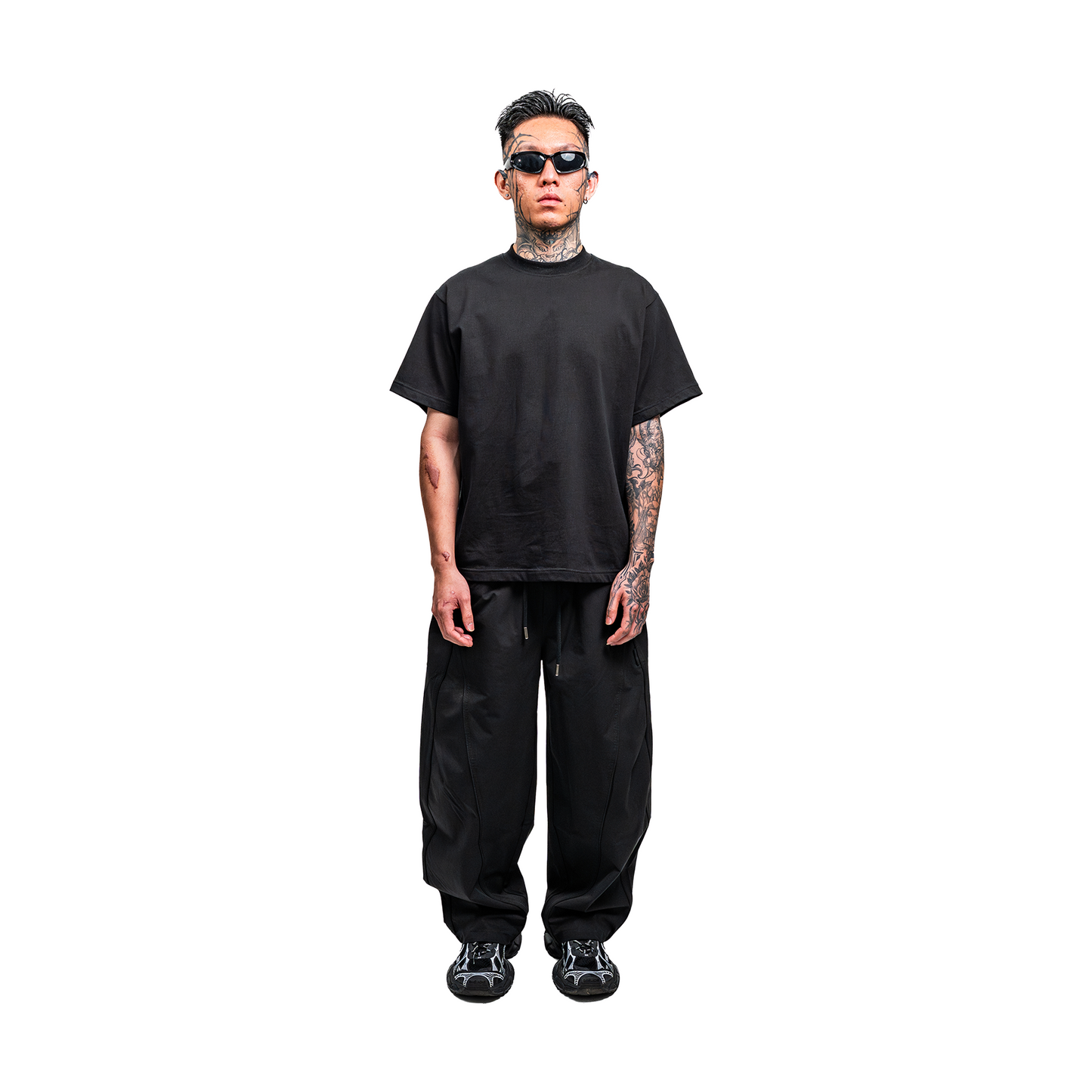 RAW/21 Wide Parachute Pants Black (SS26)