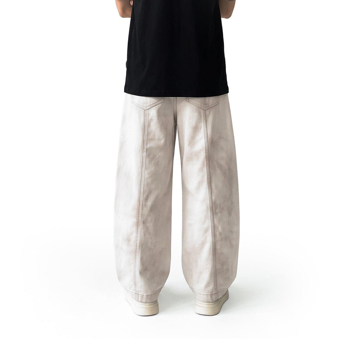 RAW/21 Wide Parachute Pants Washed Beige (SS26) | PRE-ORDER