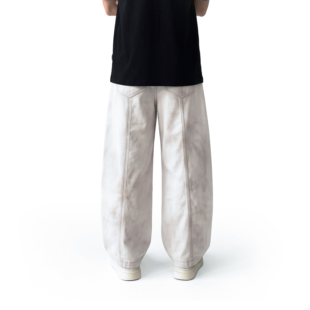 RAW/21 Wide Parachute Pants Washed Beige (SS26)