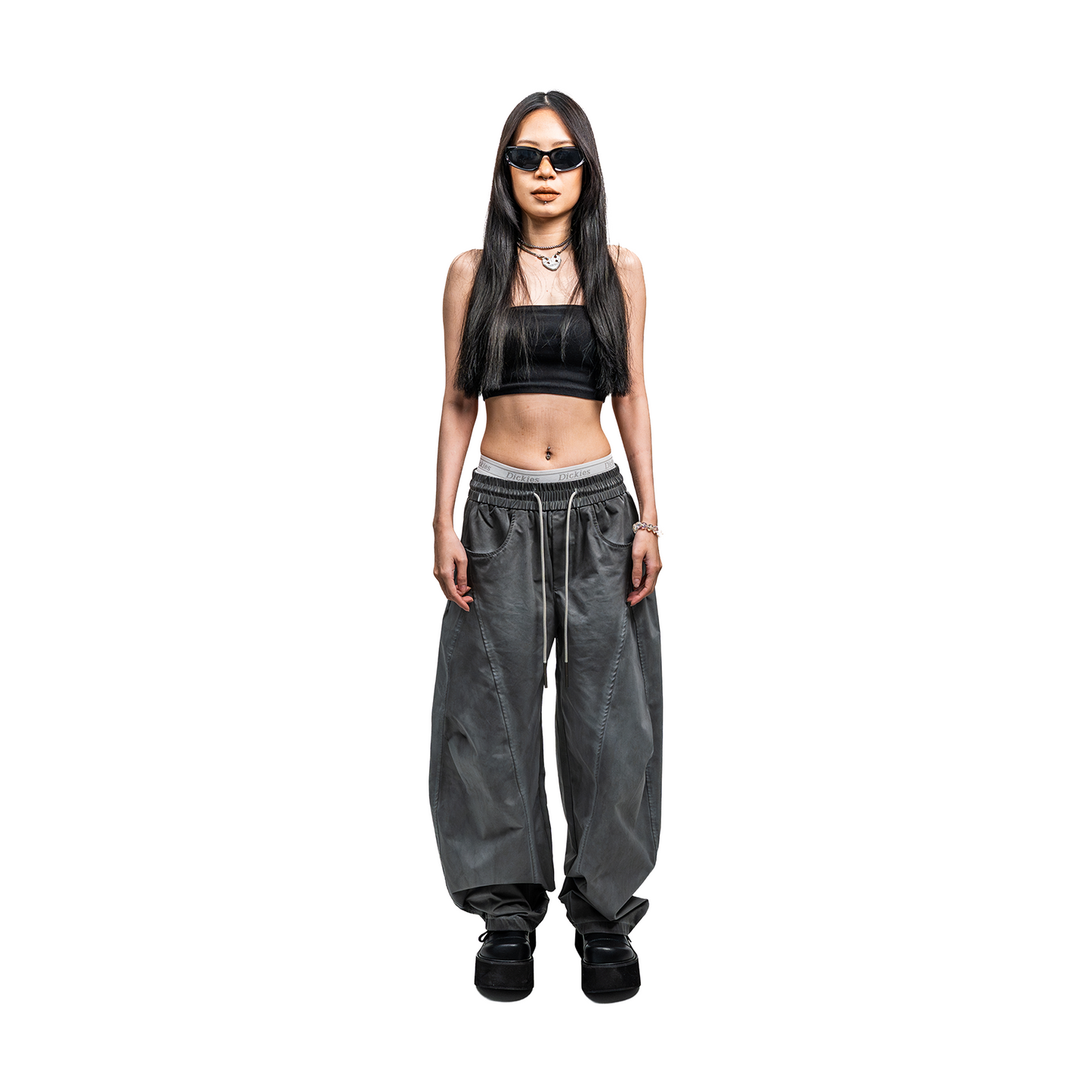 RAW/21 Wide Parachute Pants Washed Grey (SS26)