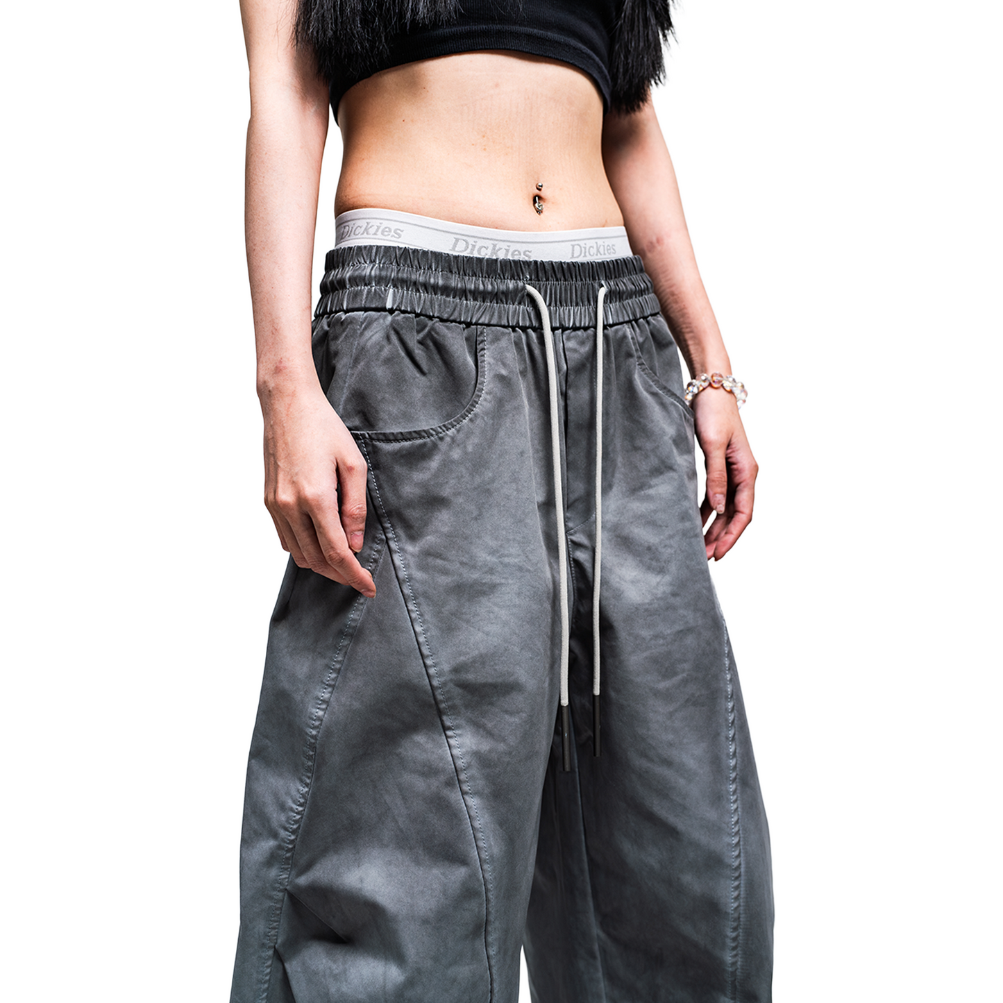 RAW/21 Wide Parachute Pants Washed Grey (SS26)