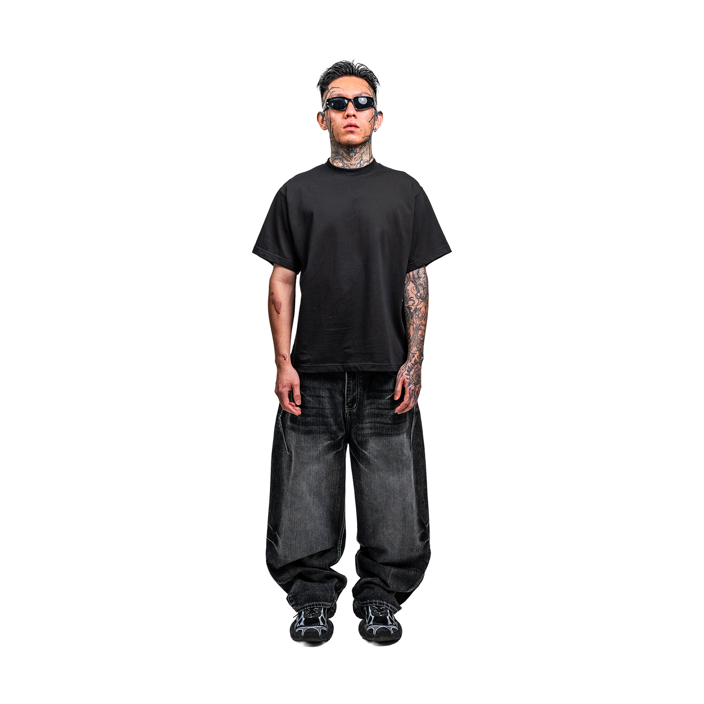 RAW/21 Wide Slub Denim Pants Black (SS26)