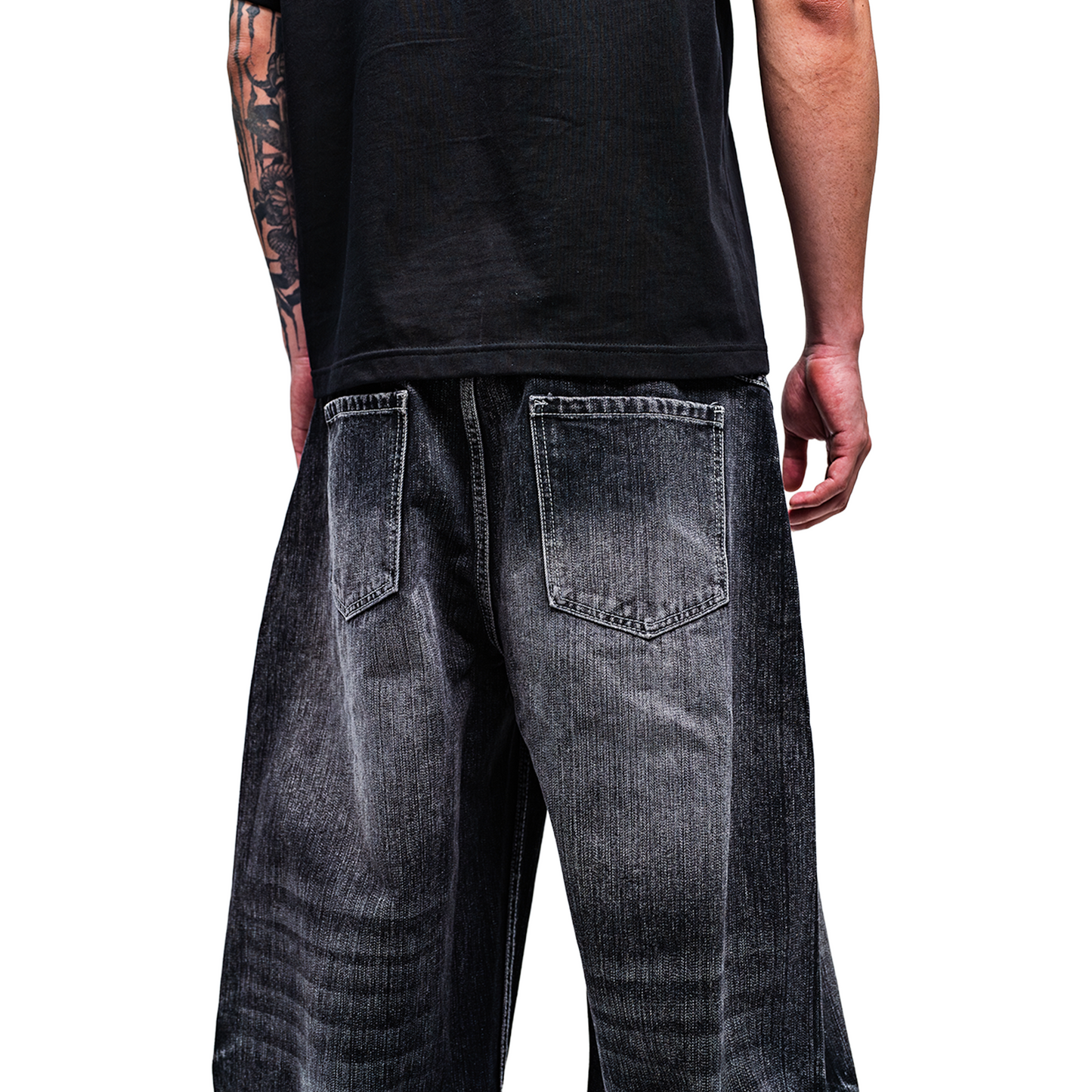 RAW/21 Wide Slub Denim Pants Black (SS26)