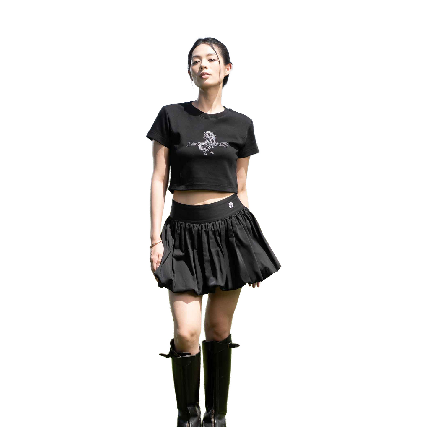 EGLAF RU Bubble Skirt Black (SS26)