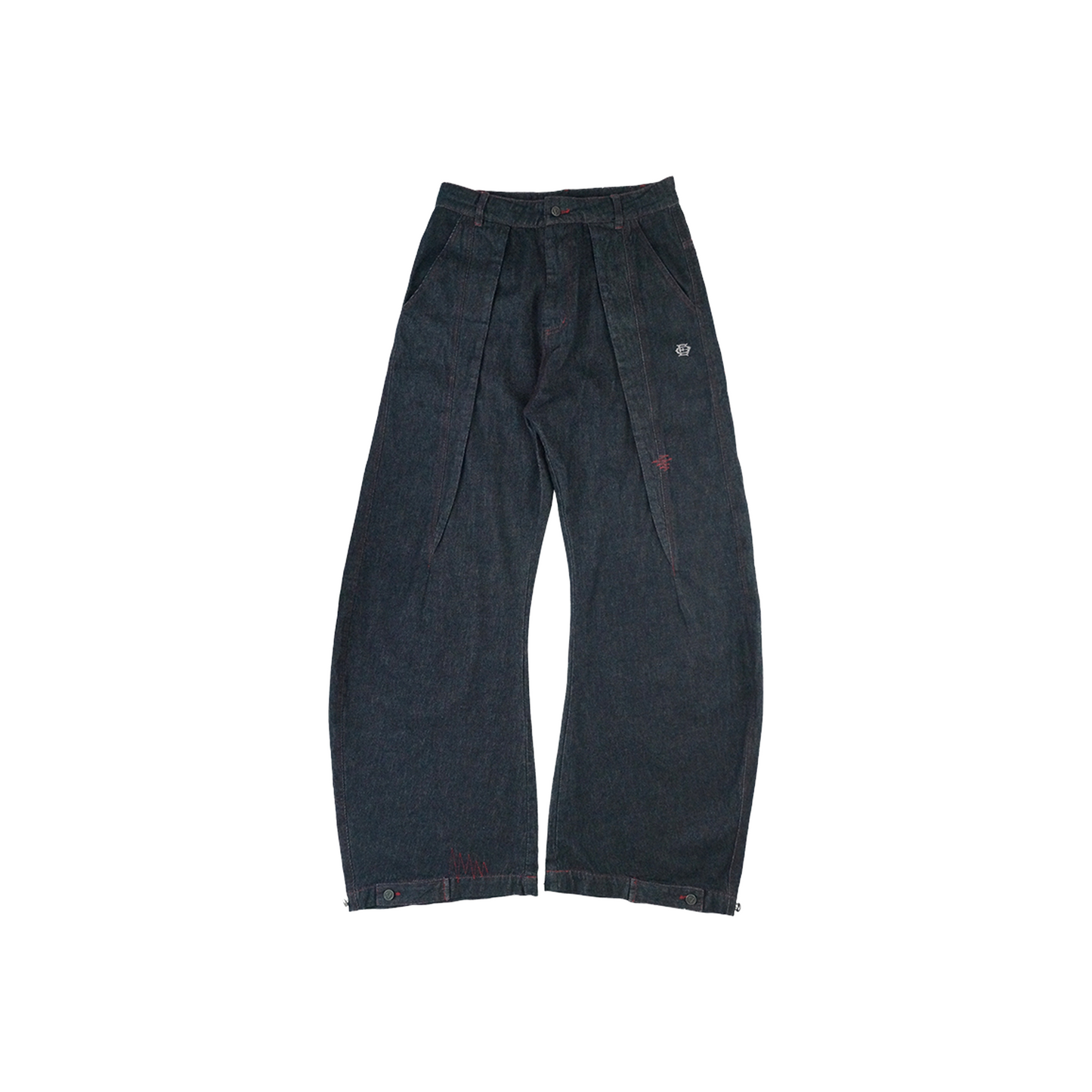 EGLAF RU Wide Leg Denim Pants Dark Blue (SS26)