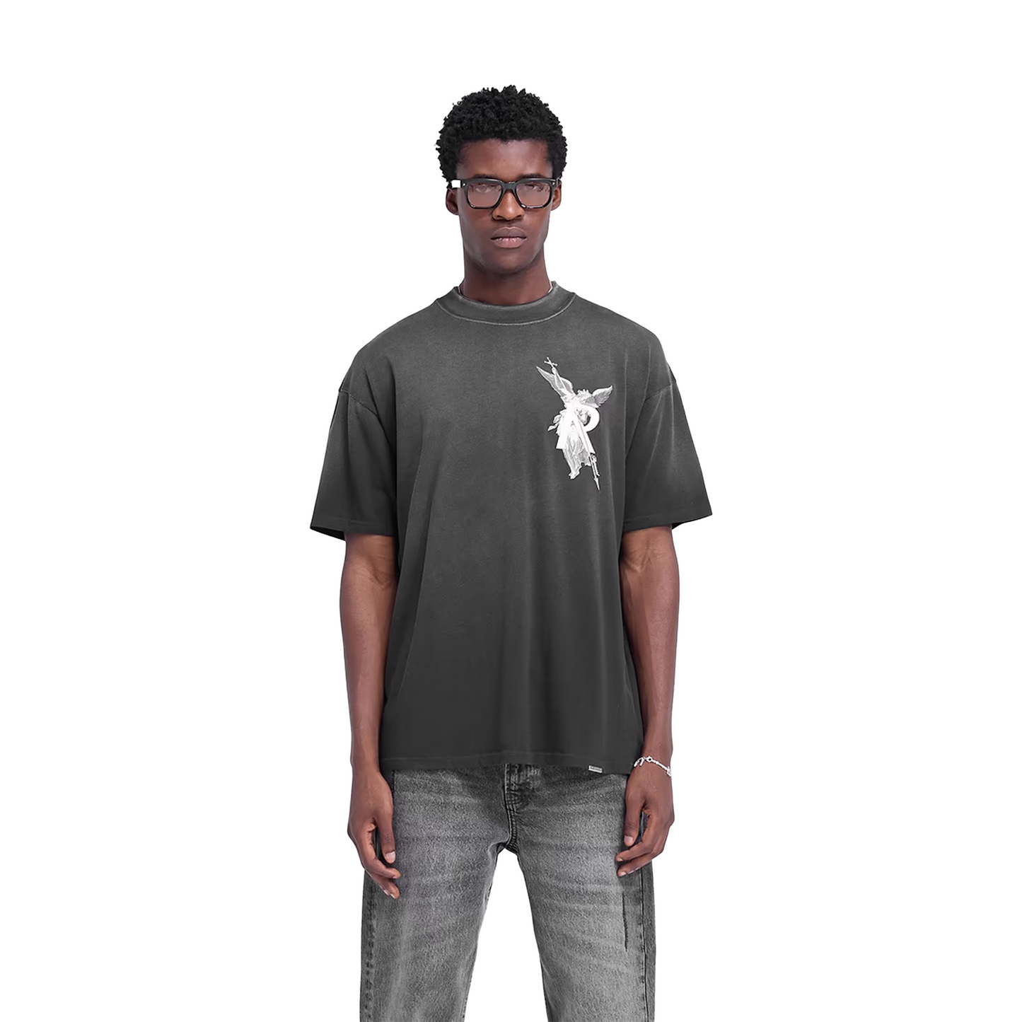 Represent Archangel Tee Stained Black (FW24)