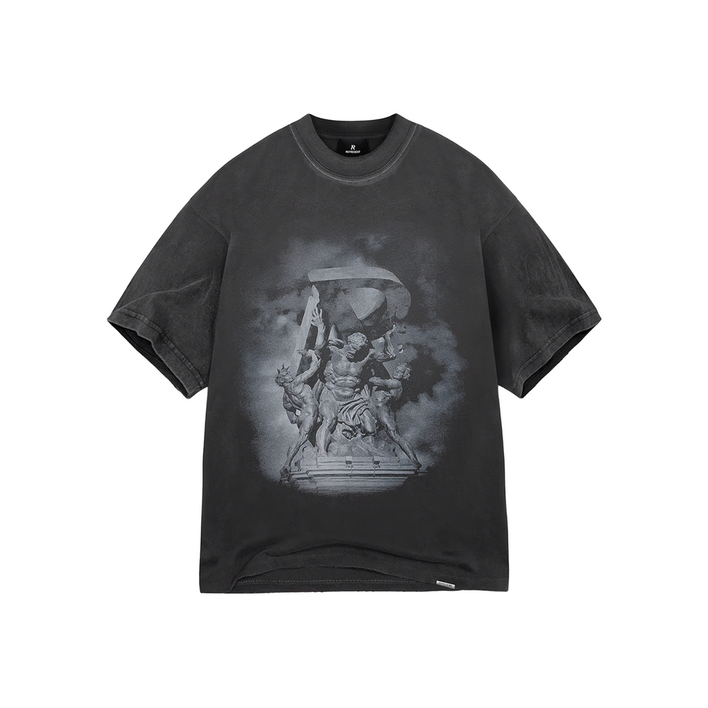 Represent Atlas Tee Stained Black (FW24)