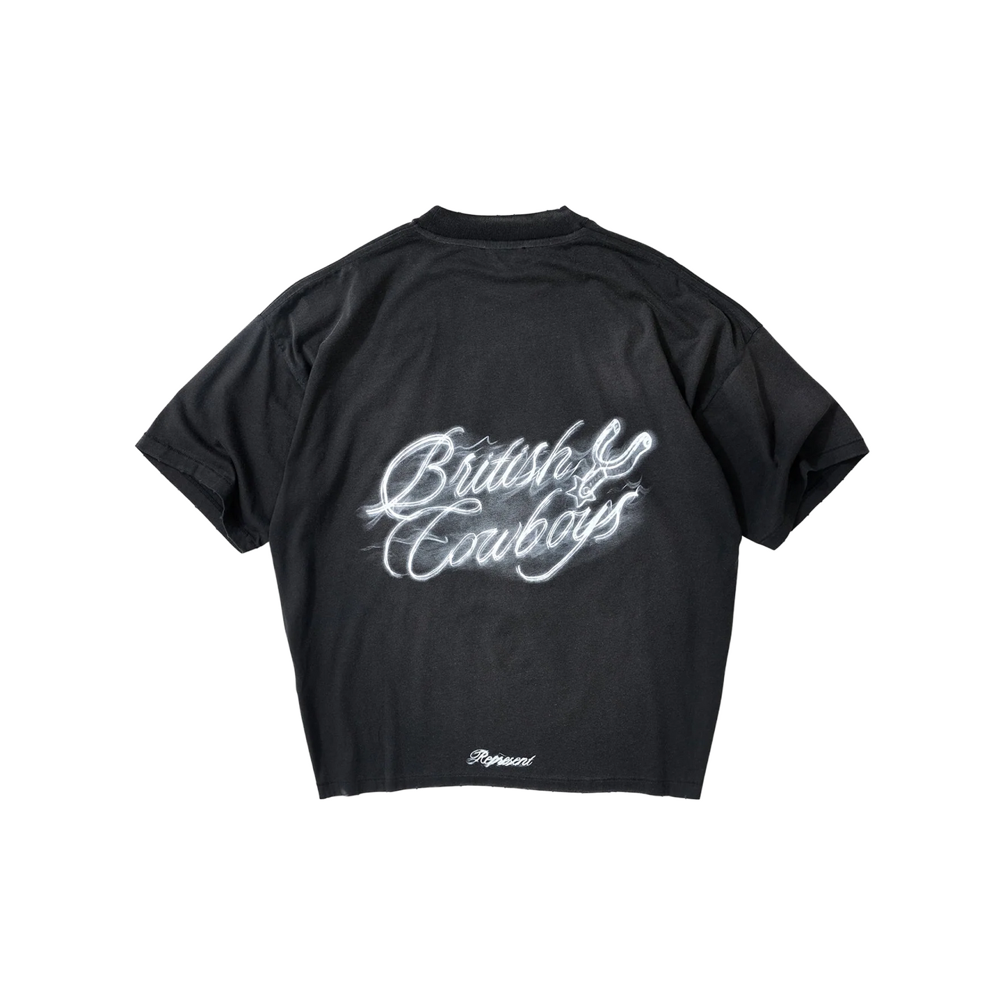 Represent British Cowboys Tee Stained Black (SS26)