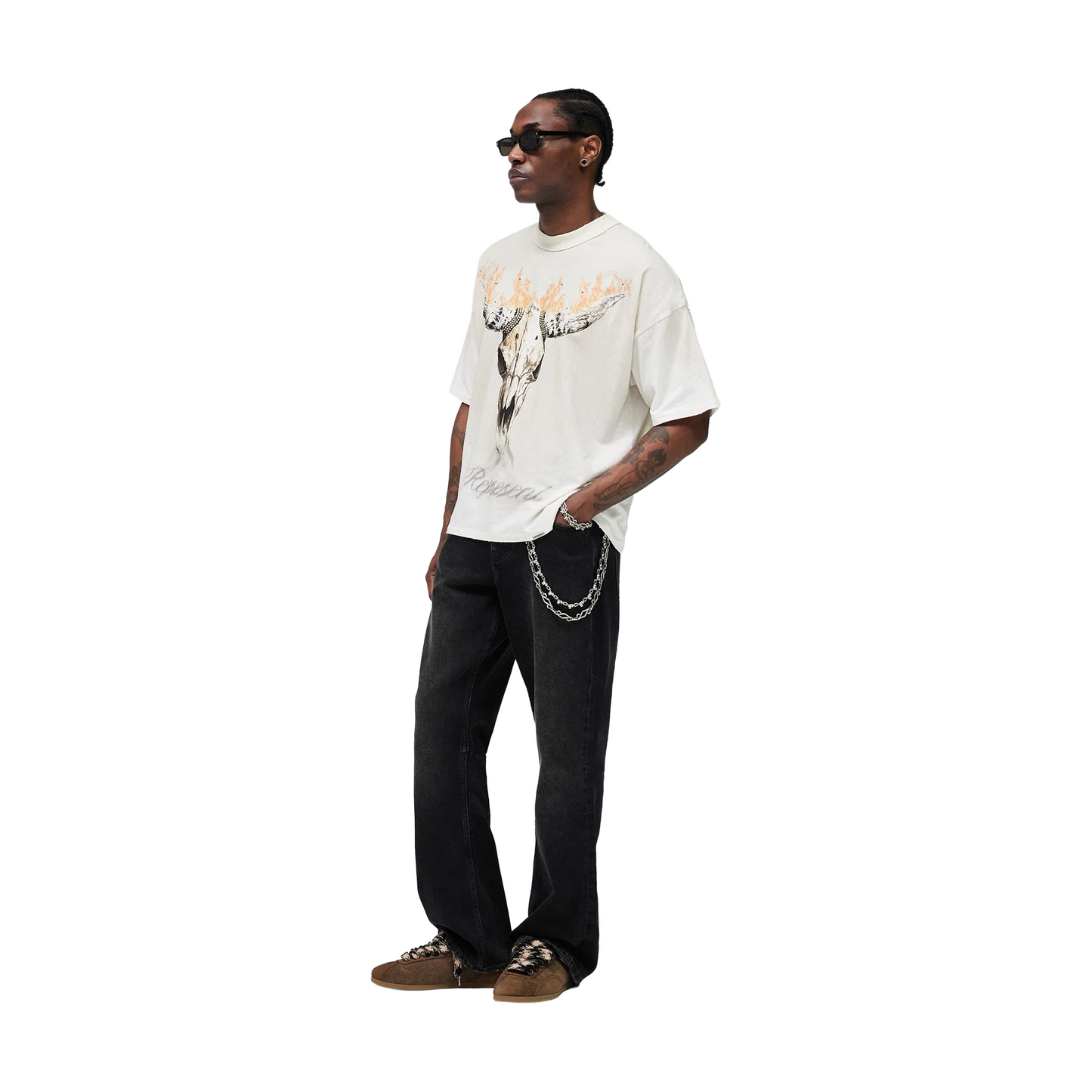 Represent British Cowboys Tee Washed Ecru (SS26)