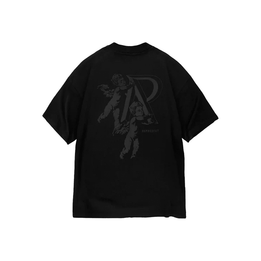 Represent Cherub Initial Tee Jet Black (SS24)