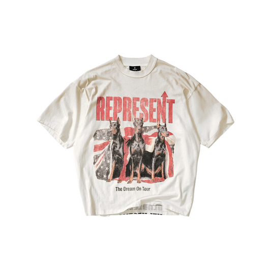 Represent Dream On Tour Tee Washed Ecru (SS26)