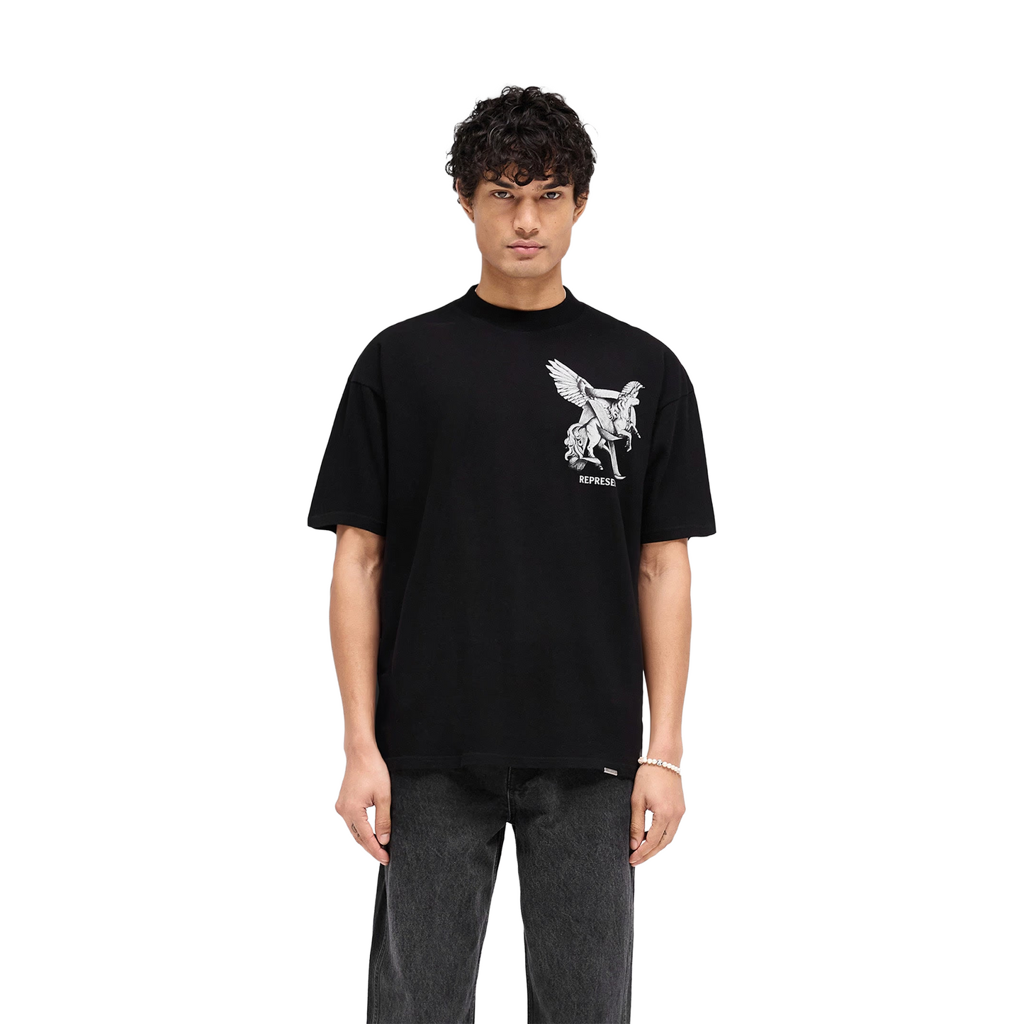 Represent Elegance In Motion Tee Black (SS25)