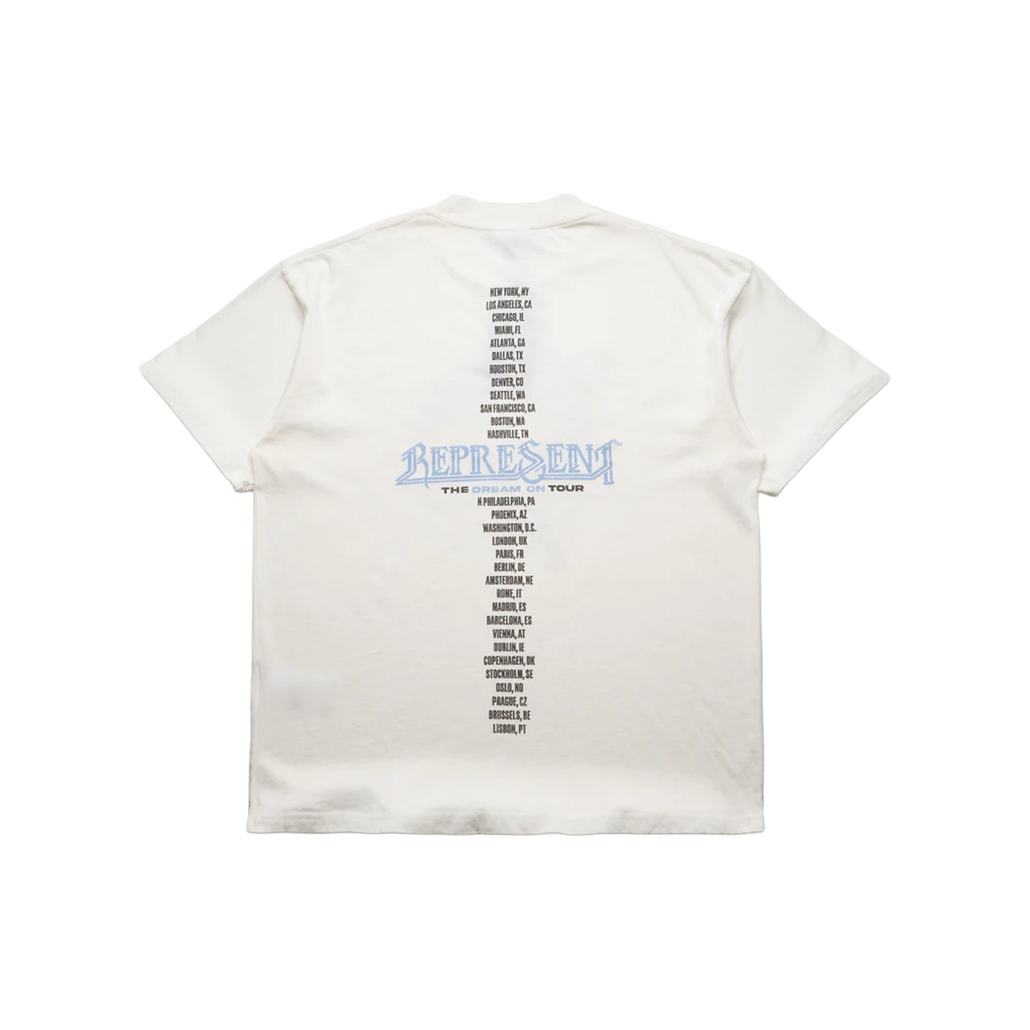 Represent Golden Tour Tee Flat White (SS26)
