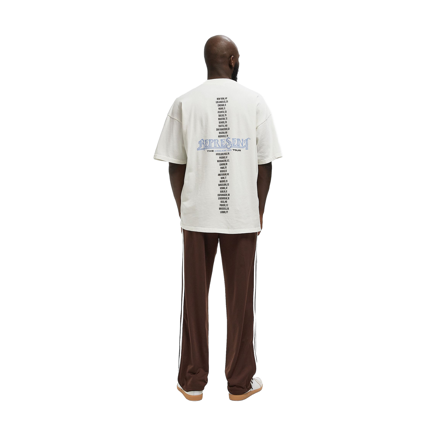 Represent Golden Tour Tee Flat White (SS26)