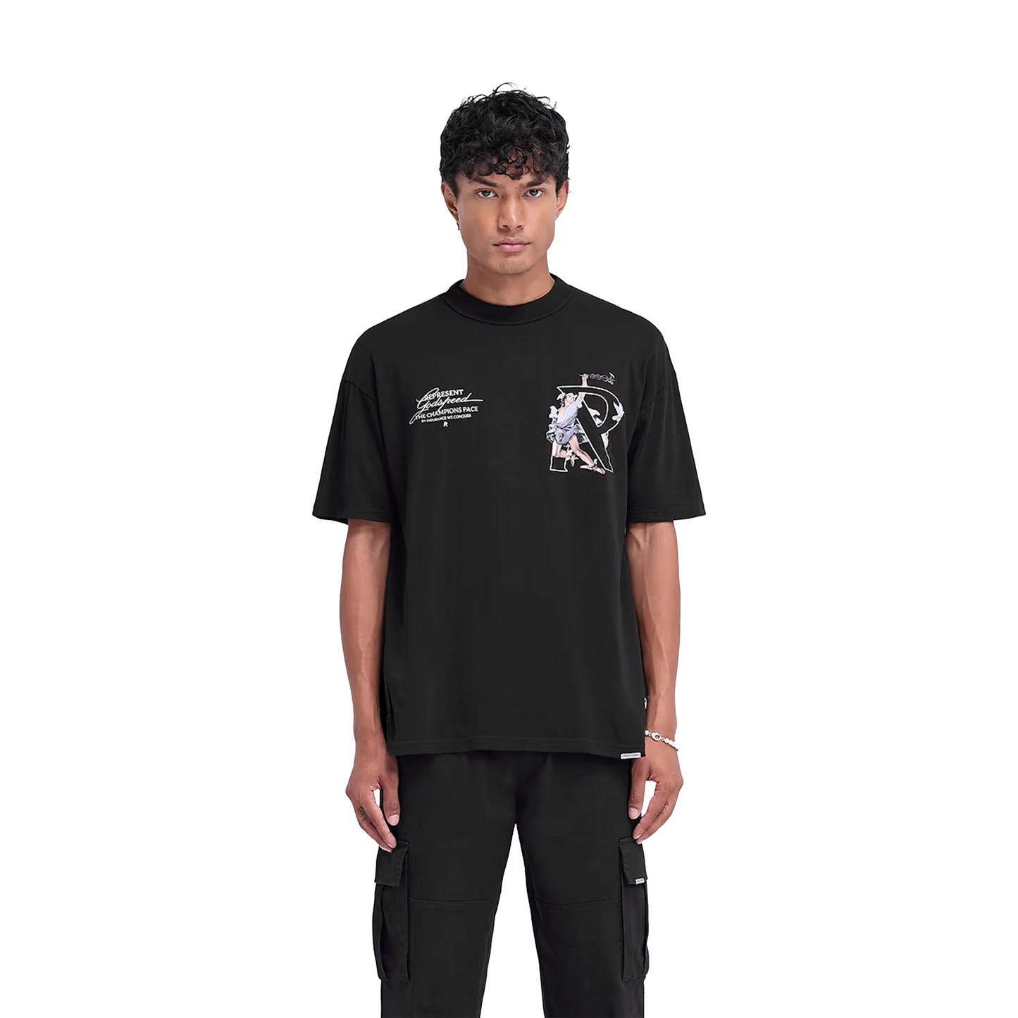 Represent Hermes Tee Jet Black (FW24)