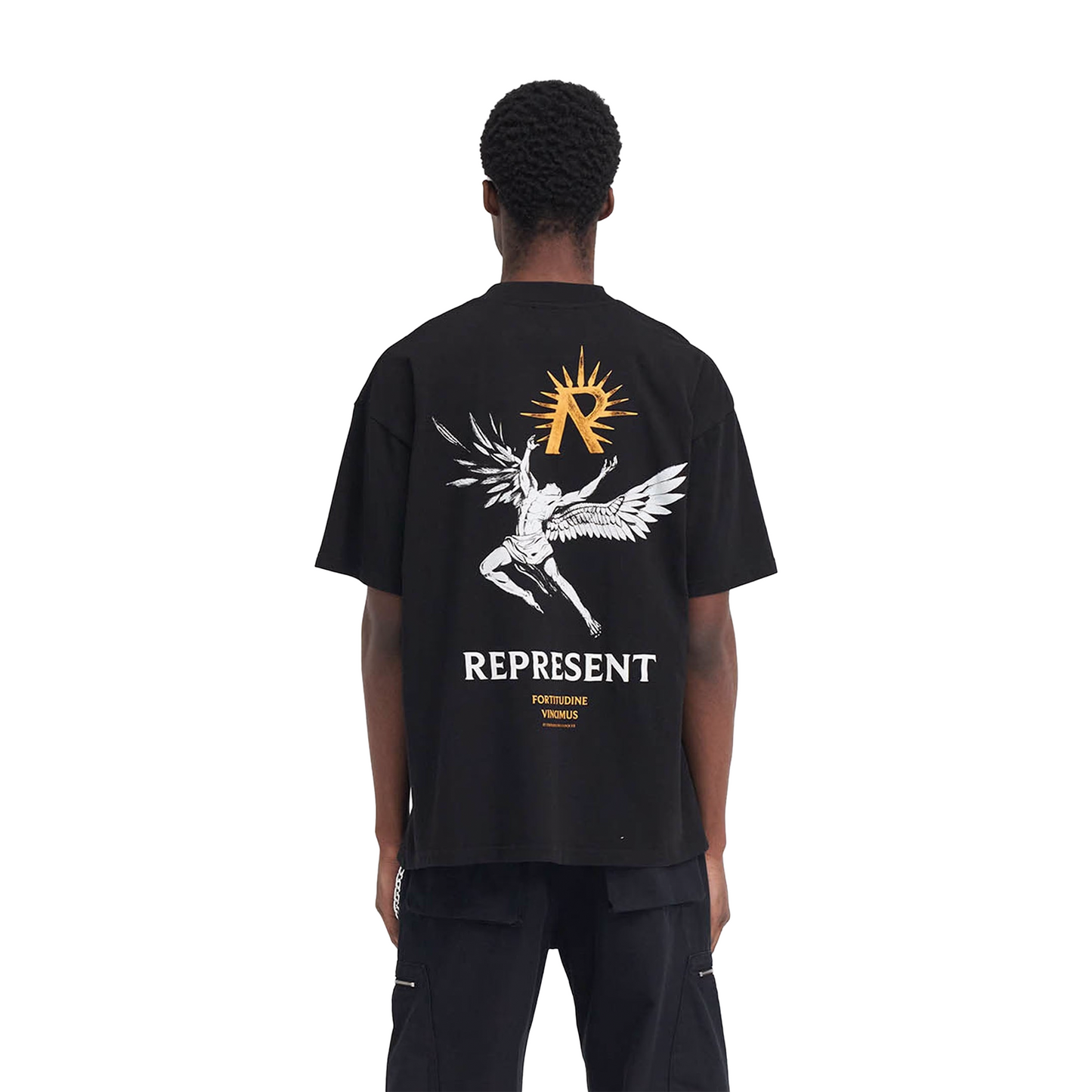 Represent Icarus Tee Jet Black (FW23)