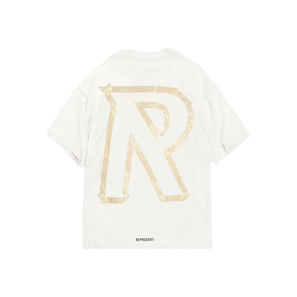 Represent Masking Tape Initial Tee Flat White (FW24)