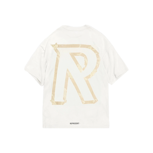 Represent Masking Tape Initial Tee Flat White (FW24)