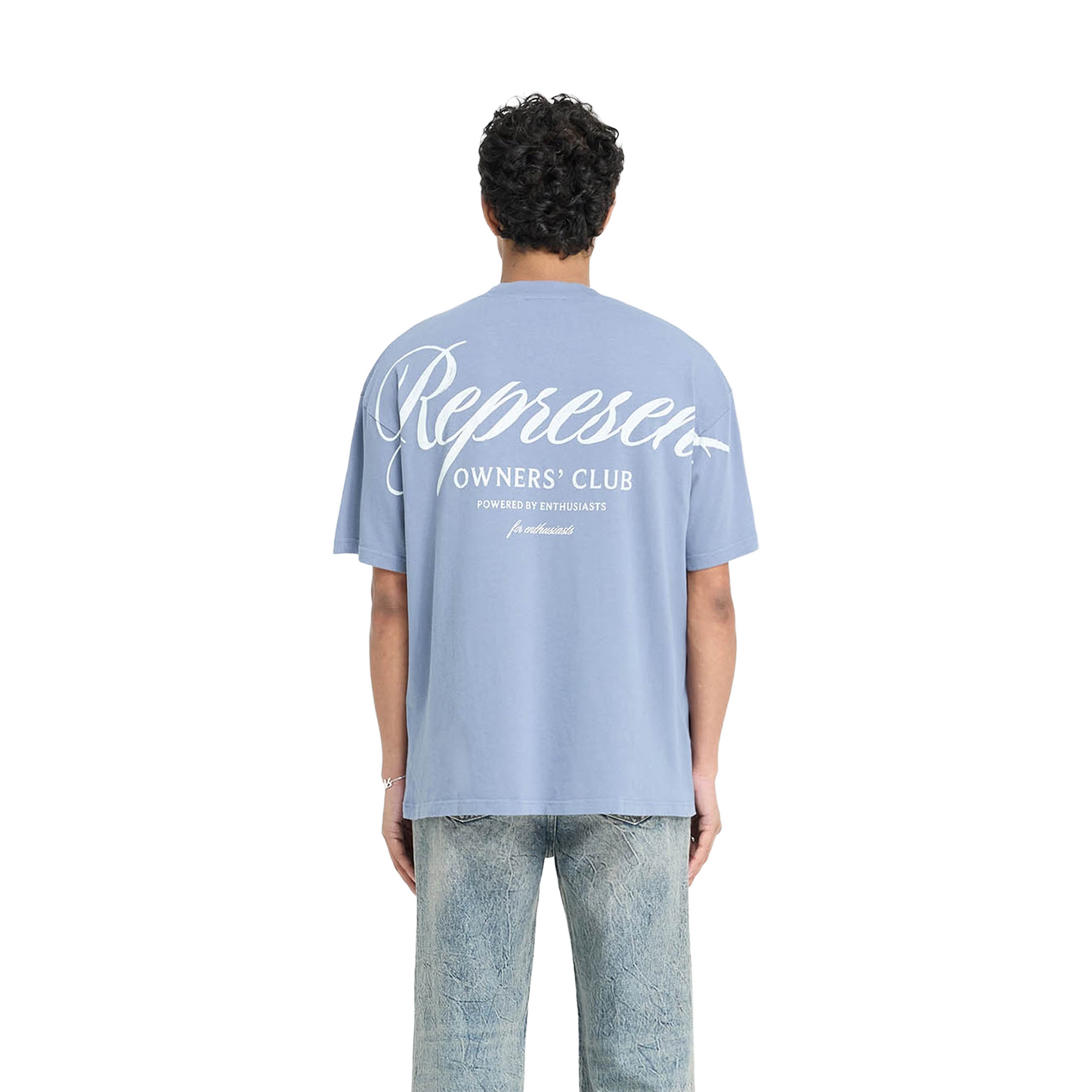 Represent Owners Club Script Tee Dusty Blue (SS25)