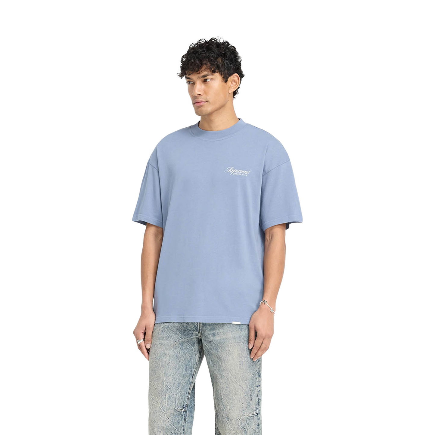 Represent Owners Club Script Tee Dusty Blue (SS25)