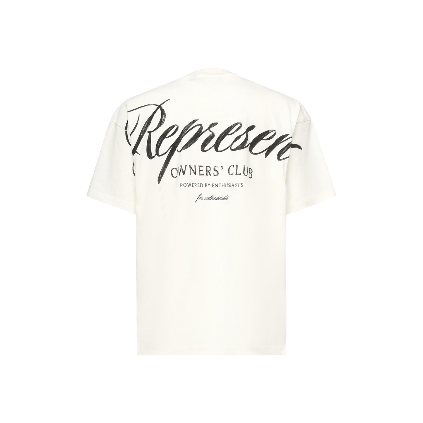 Represent Owners Club Script Tee Flat White (SS26)