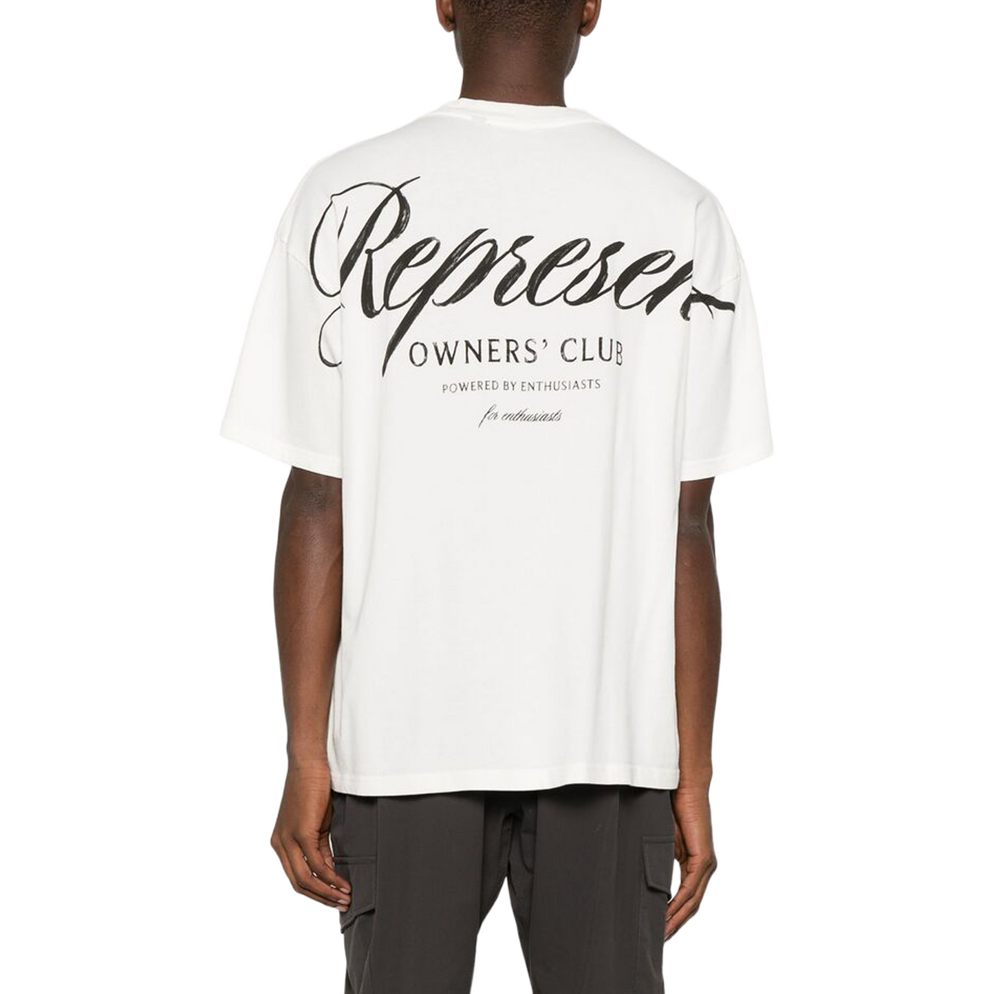 Represent Owners Club Script Tee Flat White (SS26)