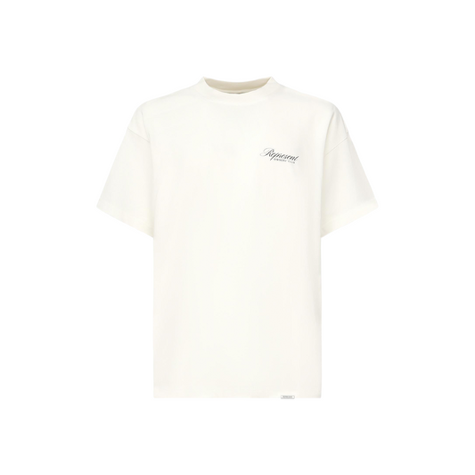 Represent Owners Club Script Tee Flat White (SS26)
