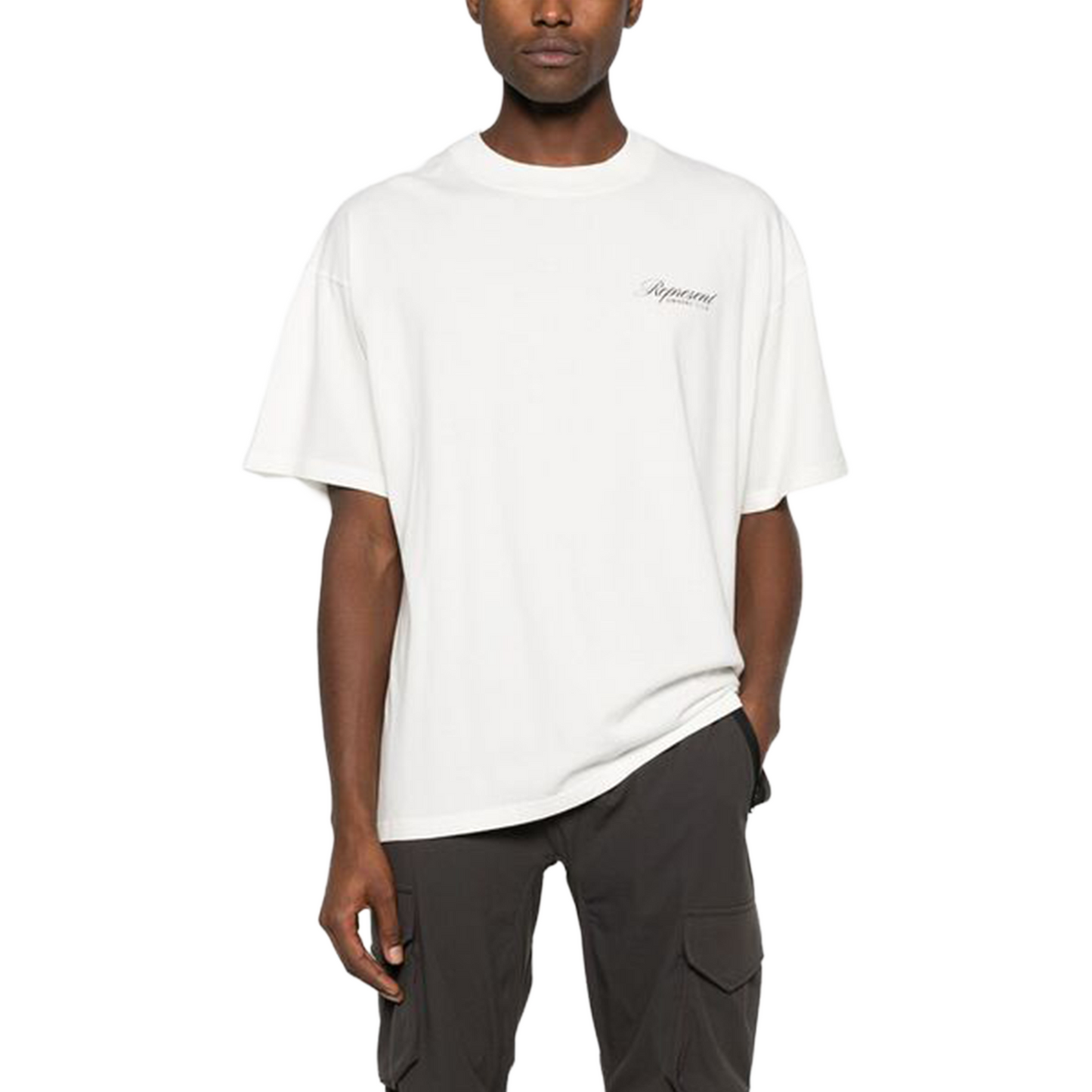 Represent Owners Club Script Tee Flat White (SS26)