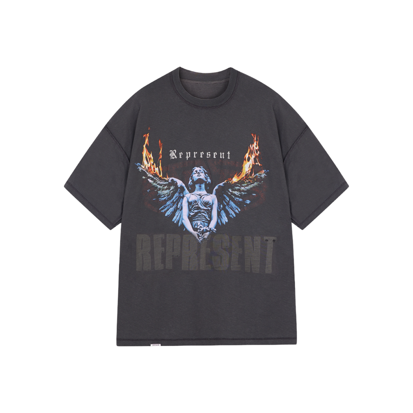 Represent Reversible Living Legacy Tour Tee Sun Fade Grey (FW25)