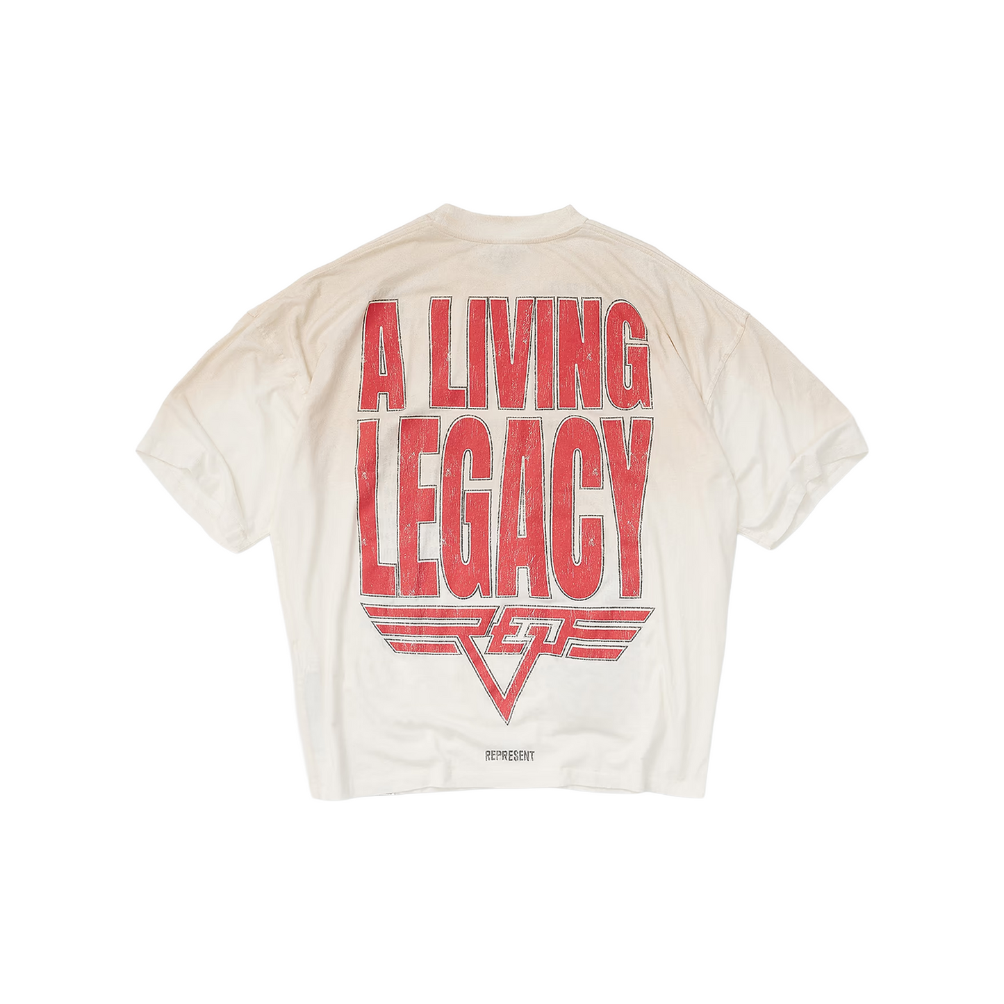 Represent Reversible Living Legacy Tour Tee Washed Ecru (FW25)