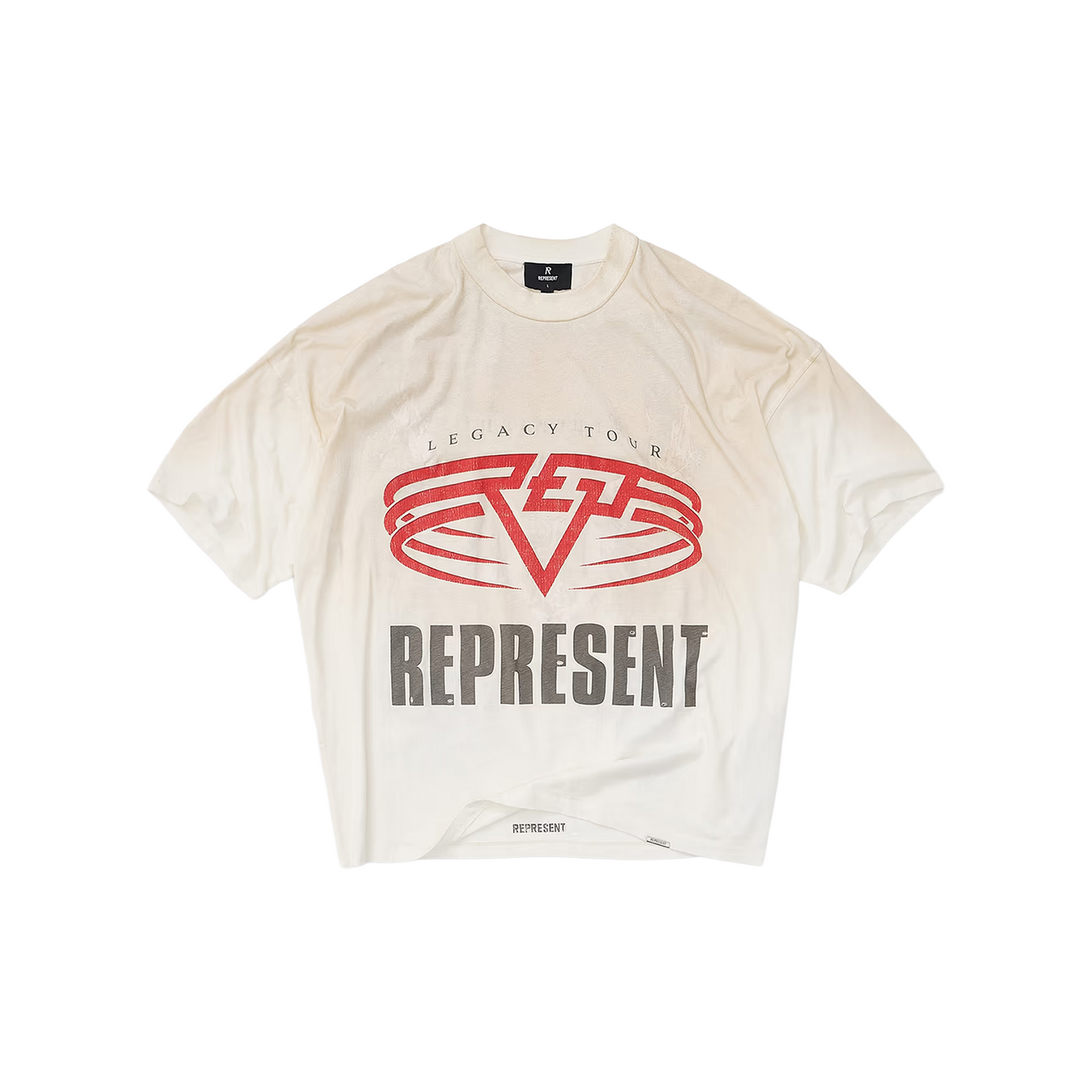 Represent Reversible Living Legacy Tour Tee Washed Ecru (FW25)