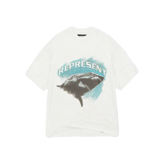 Represent Shark Tee Flat White (FW22)