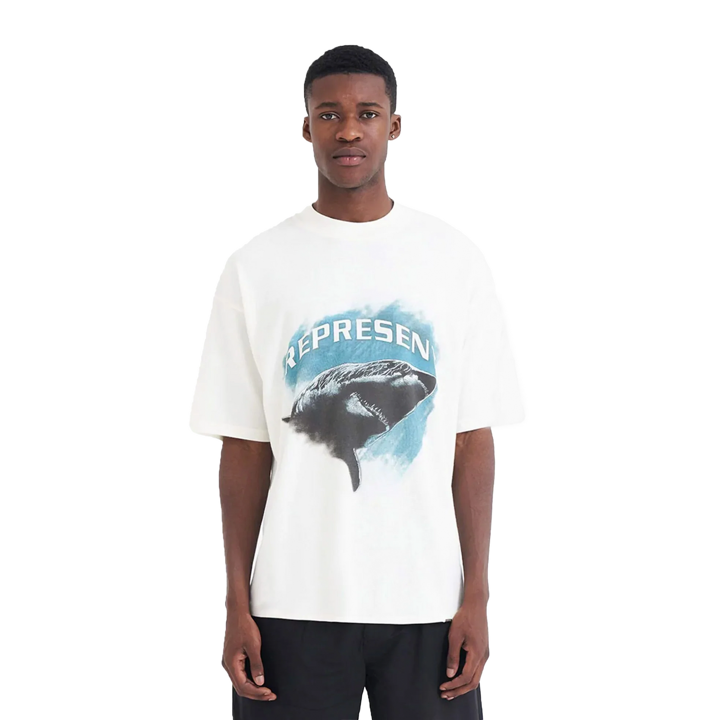 Represent Shark Tee Flat White (FW22)