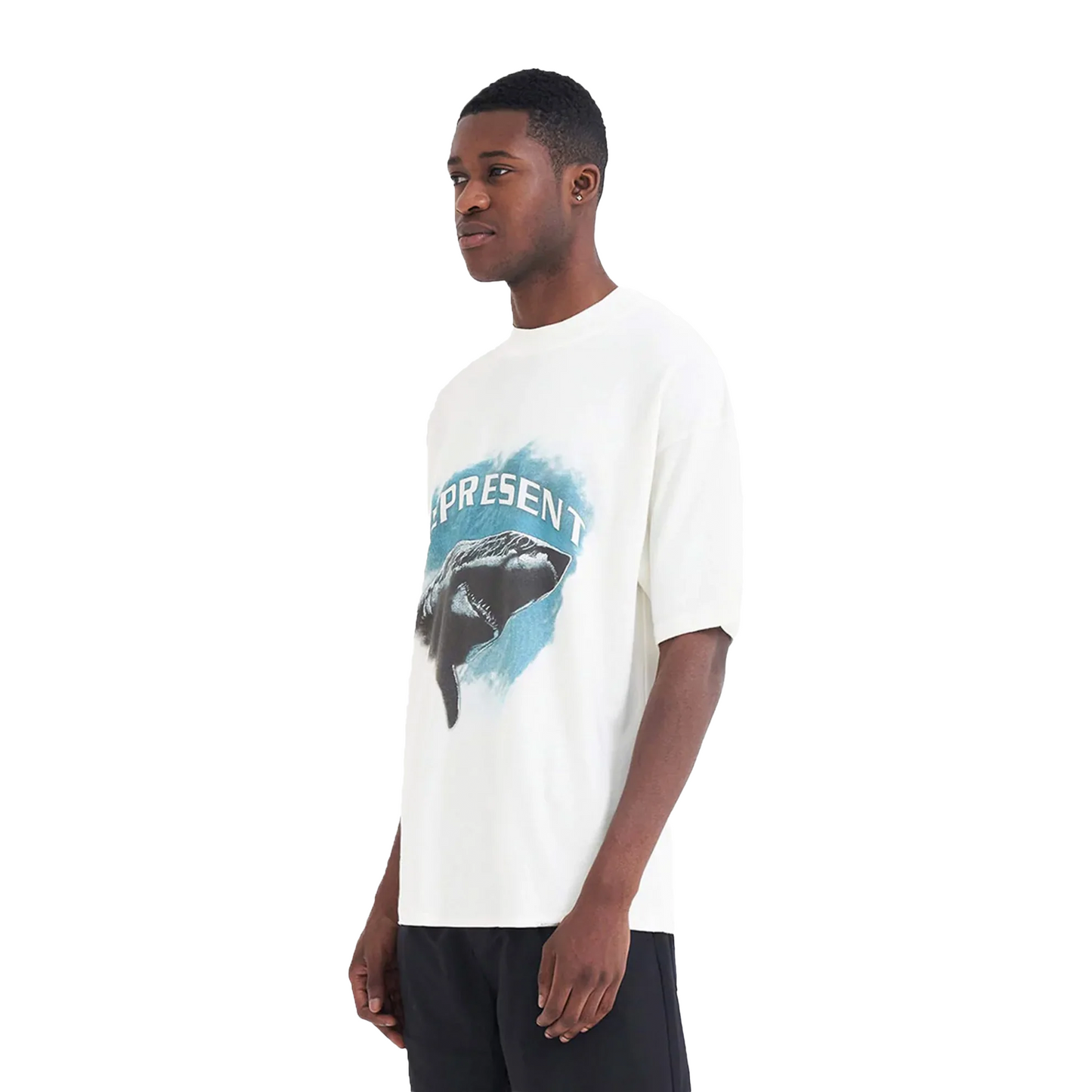 Represent Shark Tee Flat White (FW22)