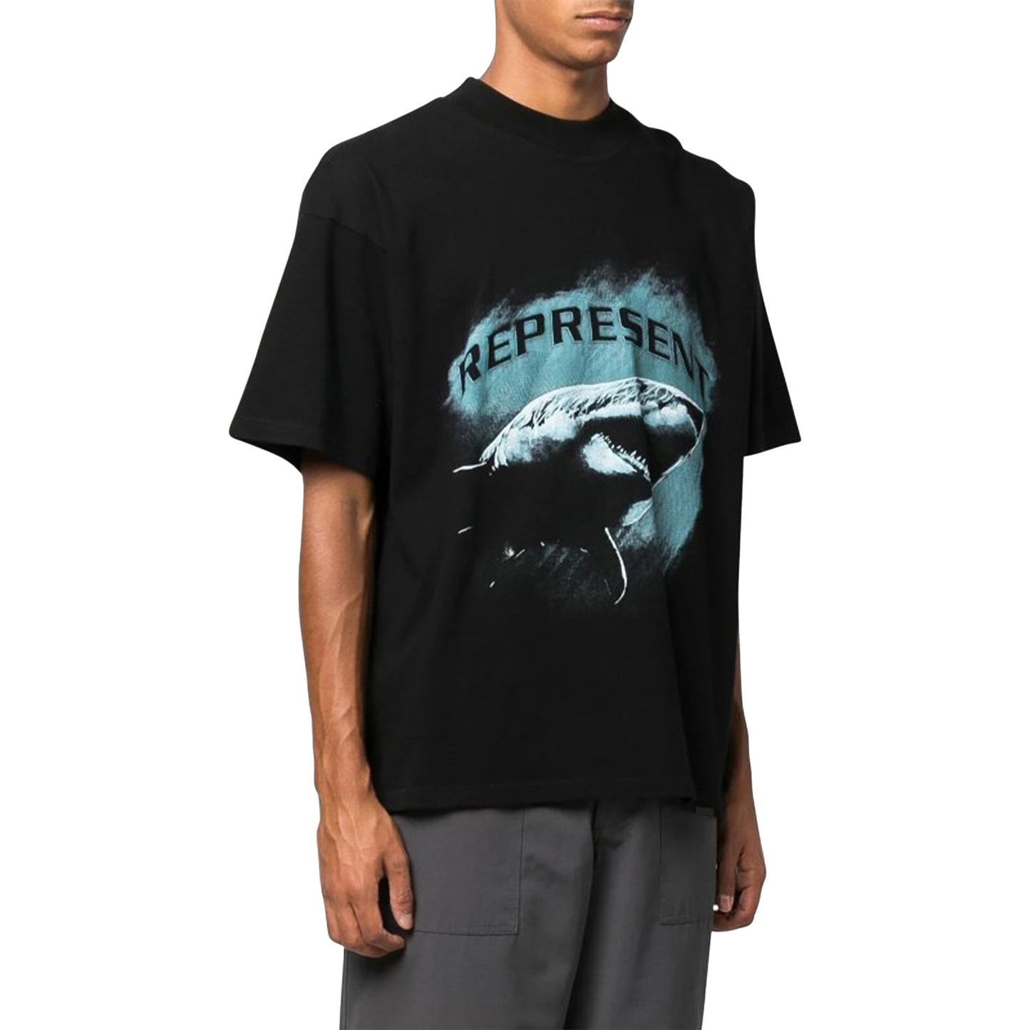 Represent Shark Tee Jet Black (FW22)