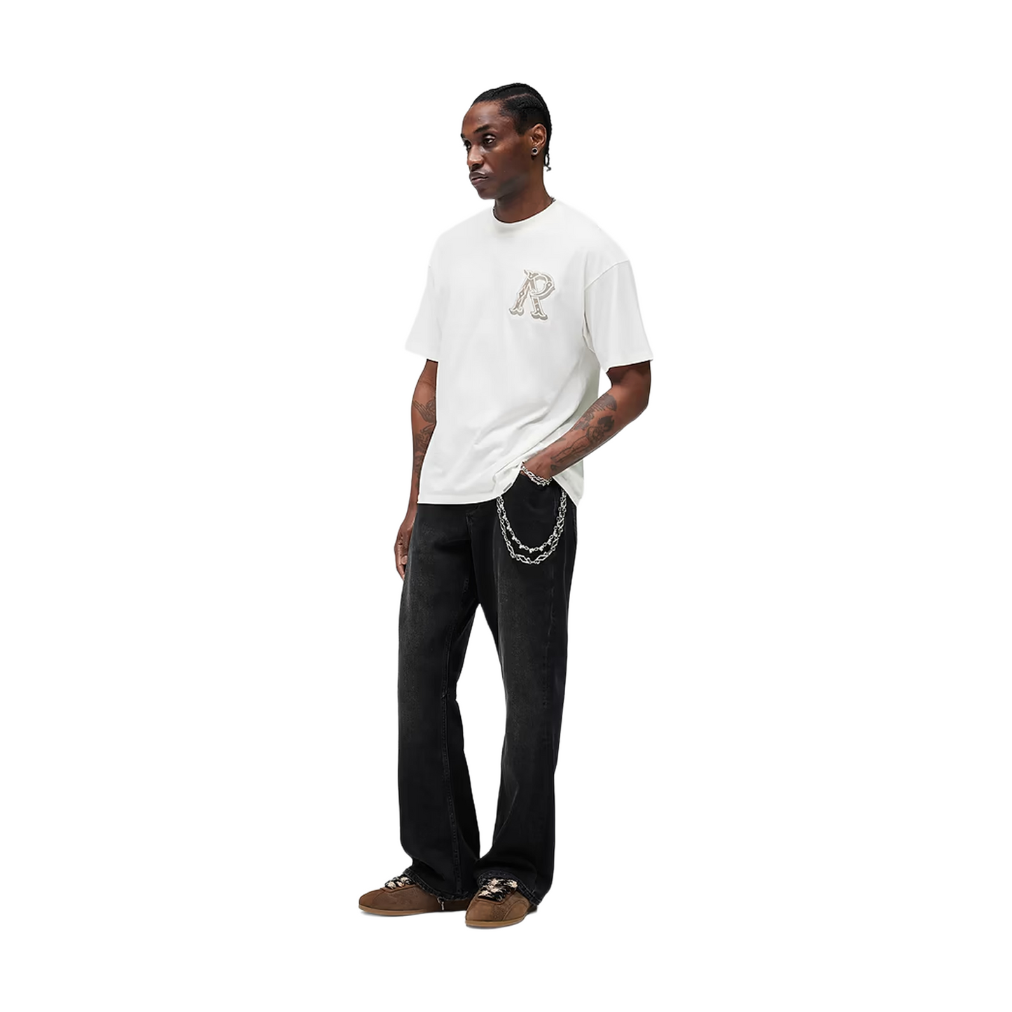Represent Western Initial Tee Flat White (SS26)