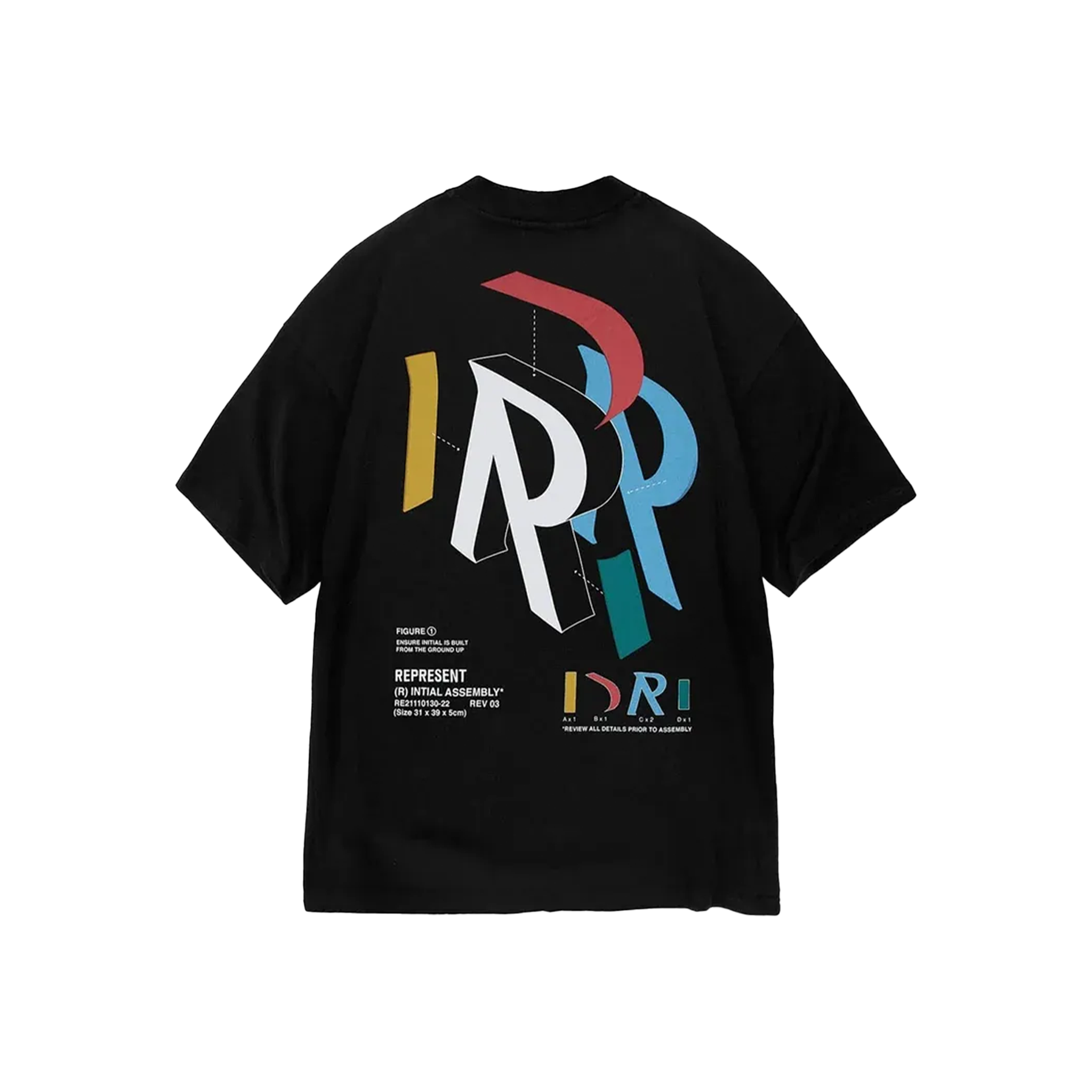 Represent Initial Assembly Tee Jet Black – STEALPLUG KL